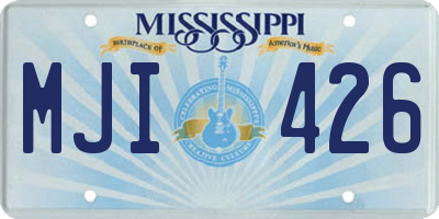 MS license plate MJI426