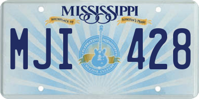 MS license plate MJI428