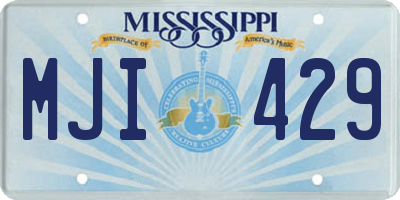 MS license plate MJI429