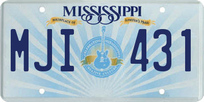 MS license plate MJI431