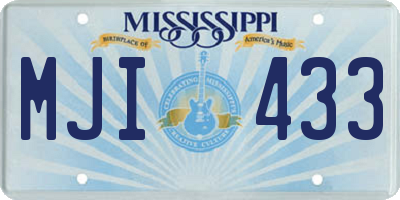MS license plate MJI433