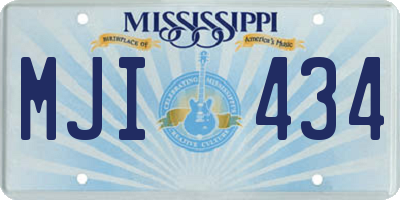 MS license plate MJI434