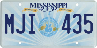 MS license plate MJI435