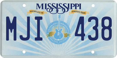 MS license plate MJI438