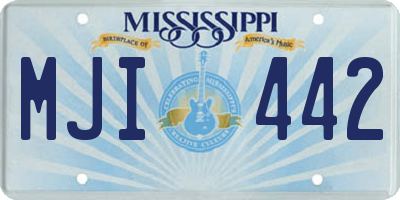 MS license plate MJI442