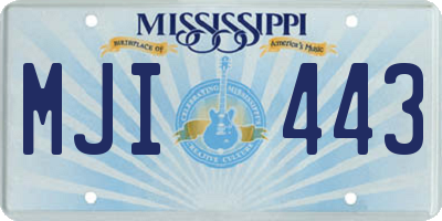 MS license plate MJI443