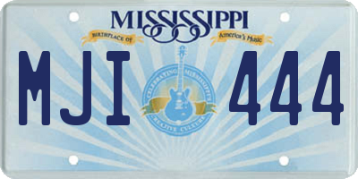 MS license plate MJI444