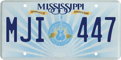 MS license plate MJI447