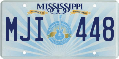 MS license plate MJI448