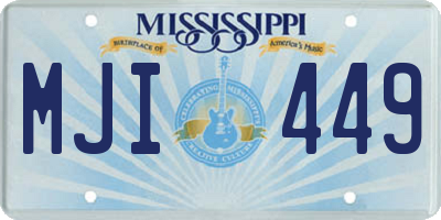 MS license plate MJI449