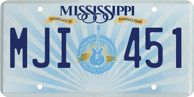 MS license plate MJI451