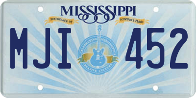 MS license plate MJI452