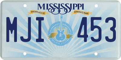 MS license plate MJI453