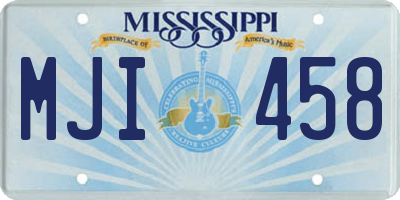 MS license plate MJI458