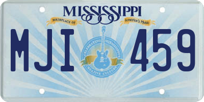 MS license plate MJI459
