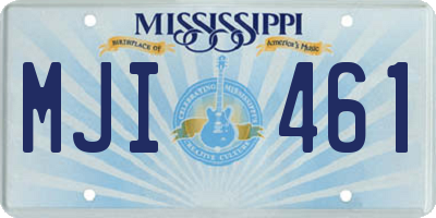 MS license plate MJI461