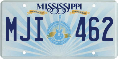 MS license plate MJI462