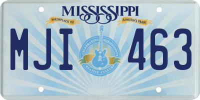 MS license plate MJI463