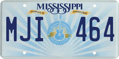 MS license plate MJI464