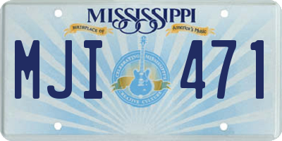 MS license plate MJI471