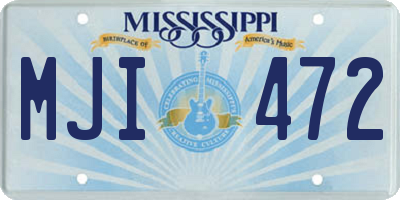 MS license plate MJI472