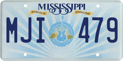 MS license plate MJI479