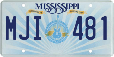MS license plate MJI481