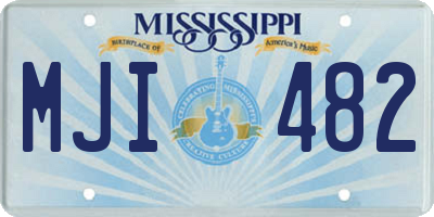 MS license plate MJI482