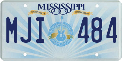 MS license plate MJI484