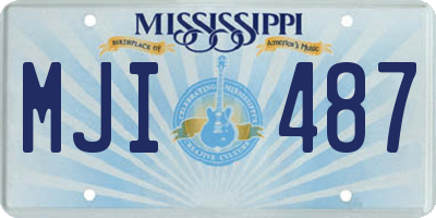 MS license plate MJI487