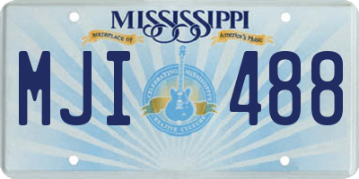 MS license plate MJI488