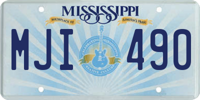 MS license plate MJI490