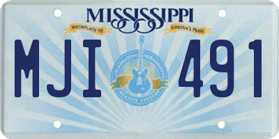 MS license plate MJI491