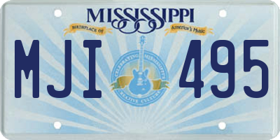 MS license plate MJI495