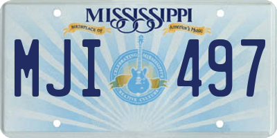 MS license plate MJI497