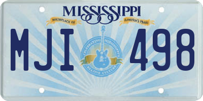 MS license plate MJI498