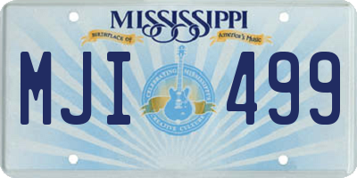 MS license plate MJI499