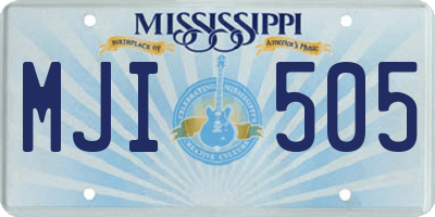 MS license plate MJI505