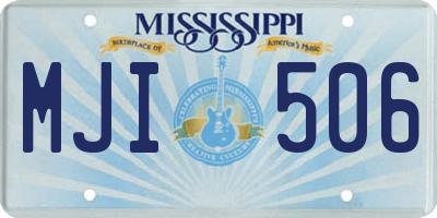 MS license plate MJI506