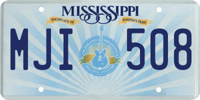 MS license plate MJI508