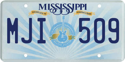 MS license plate MJI509