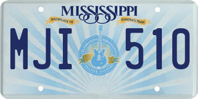 MS license plate MJI510