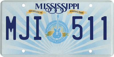 MS license plate MJI511