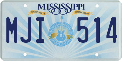 MS license plate MJI514