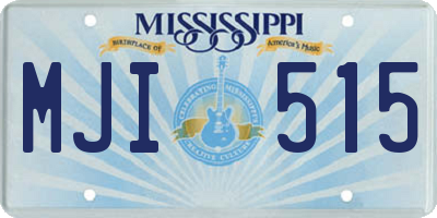 MS license plate MJI515