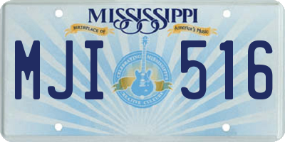 MS license plate MJI516