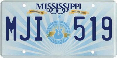 MS license plate MJI519