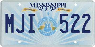 MS license plate MJI522