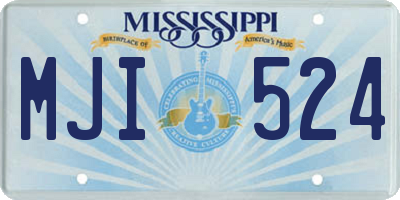 MS license plate MJI524