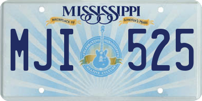 MS license plate MJI525